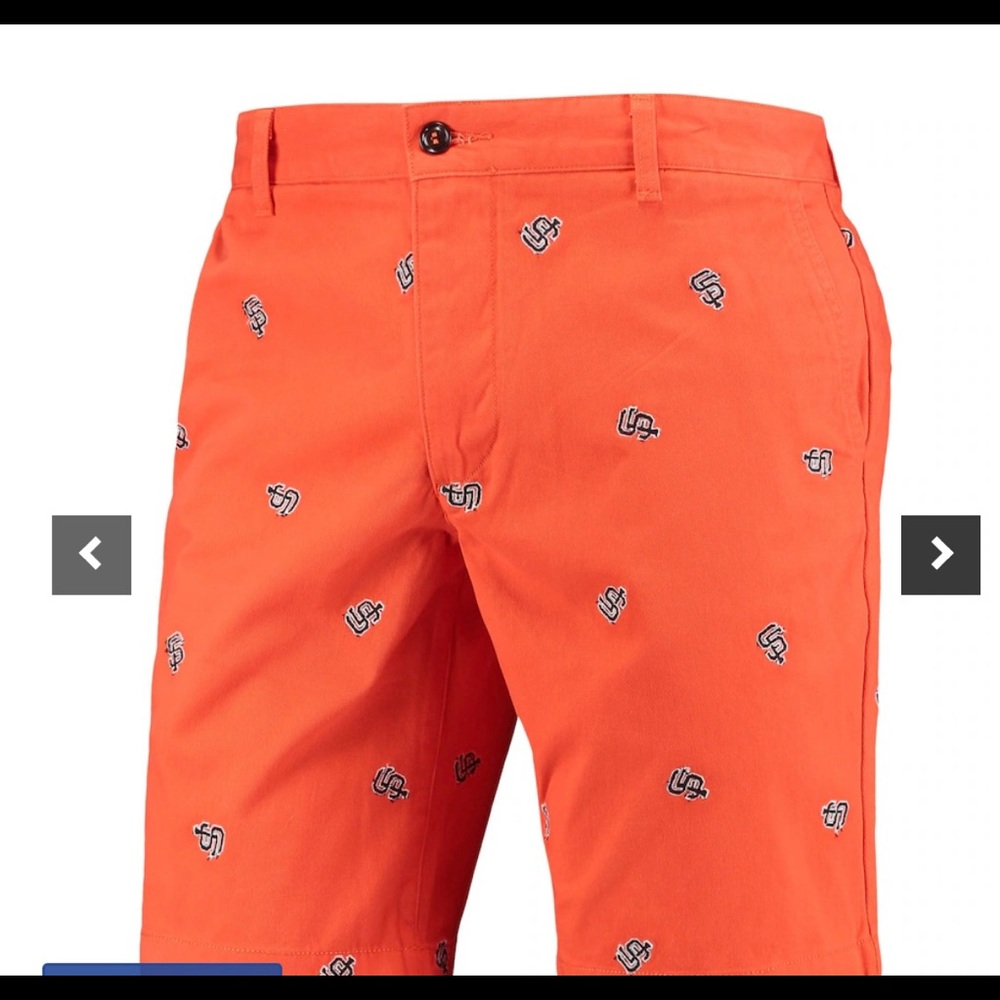 Orange womens Levi’s San Francisco Giants shorts. Size Small NWT!